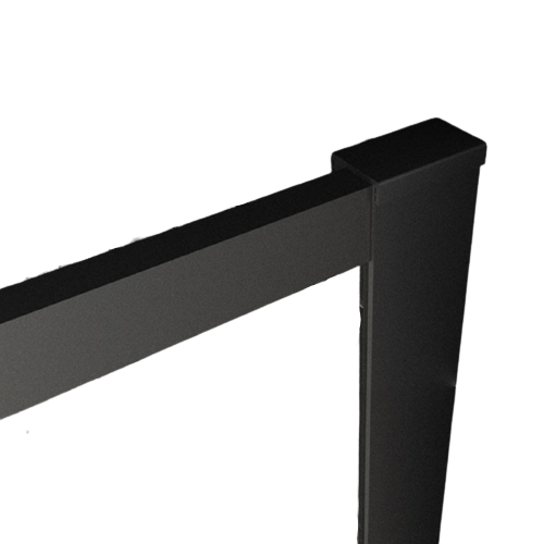 Inloopdouche Olivia 110x200cm Helder Glas Mat Zwart Raamwerk - WDtegels