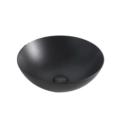 Waskom Opbouw Lorens Rond 40x40x13.5cm Mat Zwart - WDtegels
