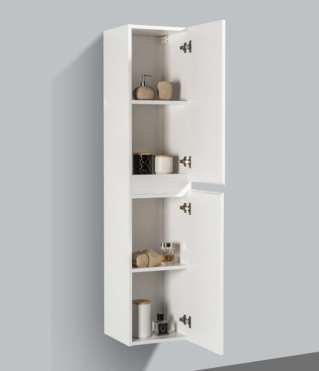 Kolomkast Tieme hoogglans wit 160x35x35cm