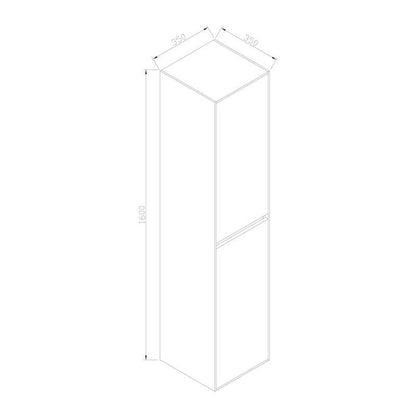 Kolomkast Compact Greeploos 160 Century Oak