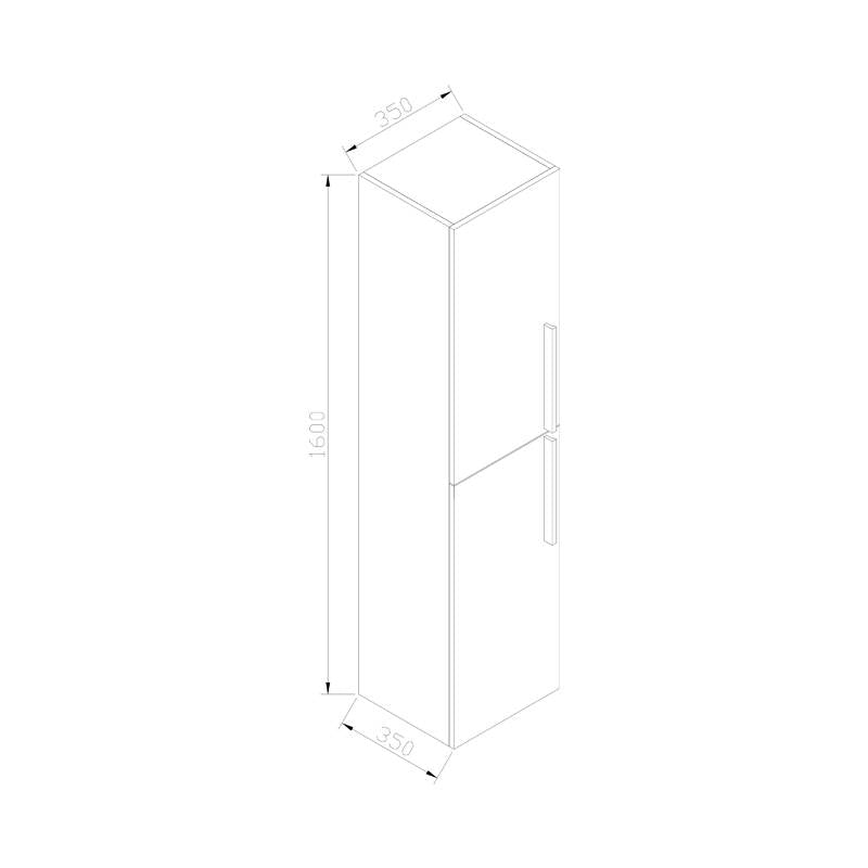 Hoge kast 160 Zwart Wenge - WDtegels