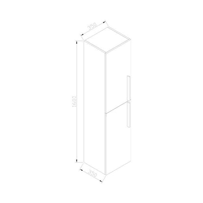 Hoge kast 160 Zwart Wenge - WDtegels
