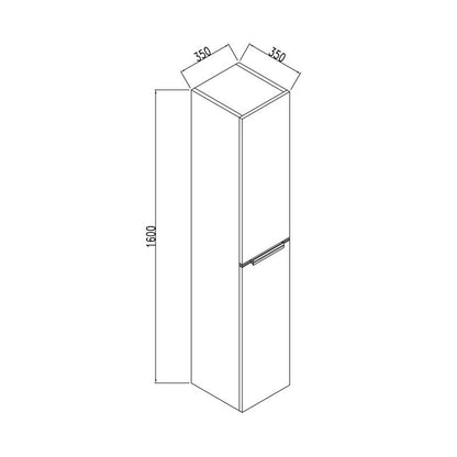 Kolomkast Senza 160 Hoogglans Antraciet
