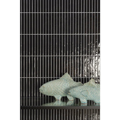 Pencil Kromo Black mozaiektegel 35x35cm