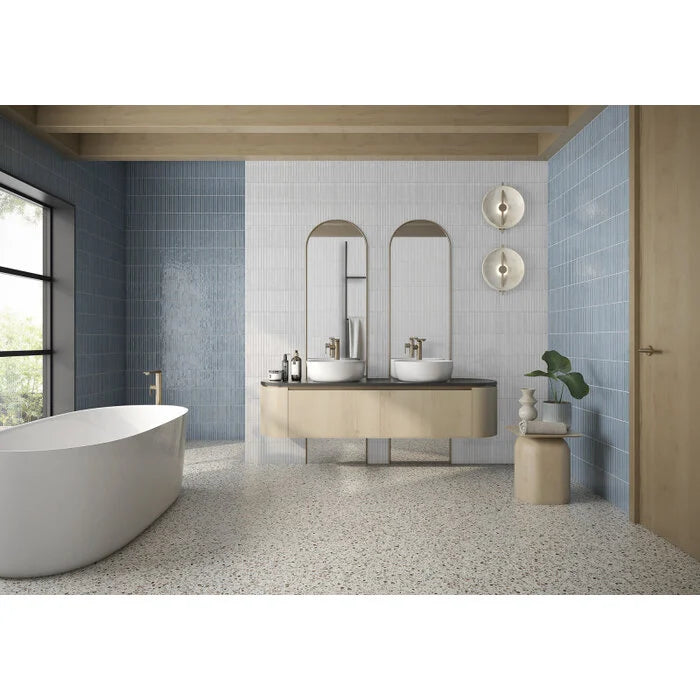 Pencil Kromo Teal mozaiektegel 35x35cm