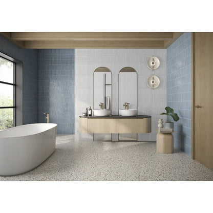 Pencil Kromo Teal mozaiektegel 35x35cm