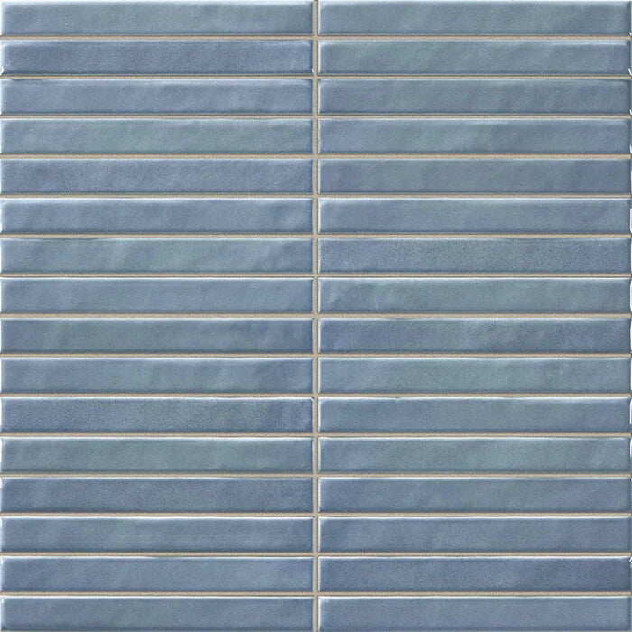 Pencil Kromo Teal mozaiektegel 35x35cm