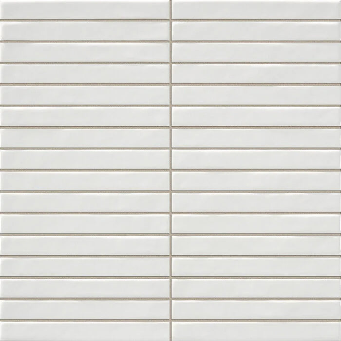 Pencil Kromo White mozaiektegel 35x35cm