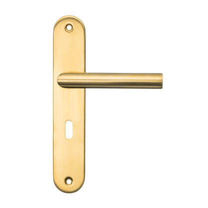 Deurklink Andria in goud met sleutelgat 56 mm