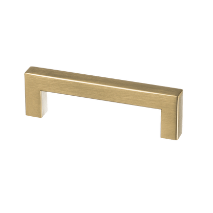 Meubelgreep in goud, hartafstand 96 mm, lengte 108 mm