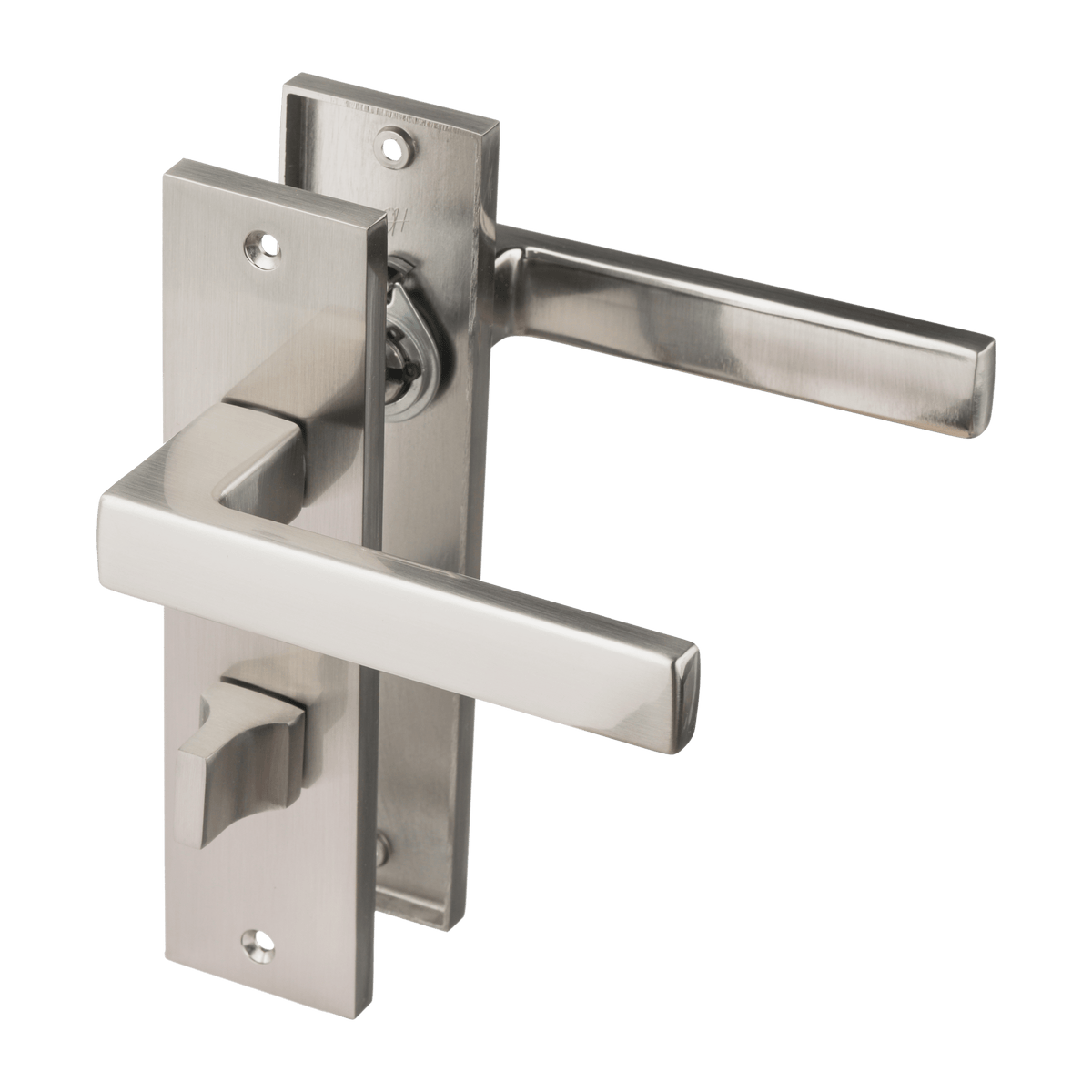 Deurklink Merano in RVS met WC-sluiting 63 mm
