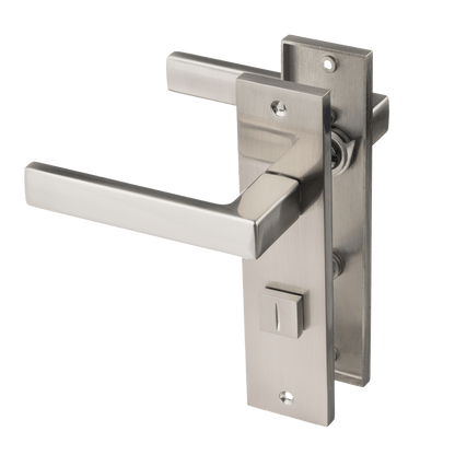 Deurklink Merano in RVS met WC-sluiting 63 mm
