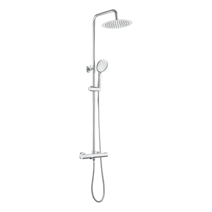 Ronde regendoucheset Novi in chroom