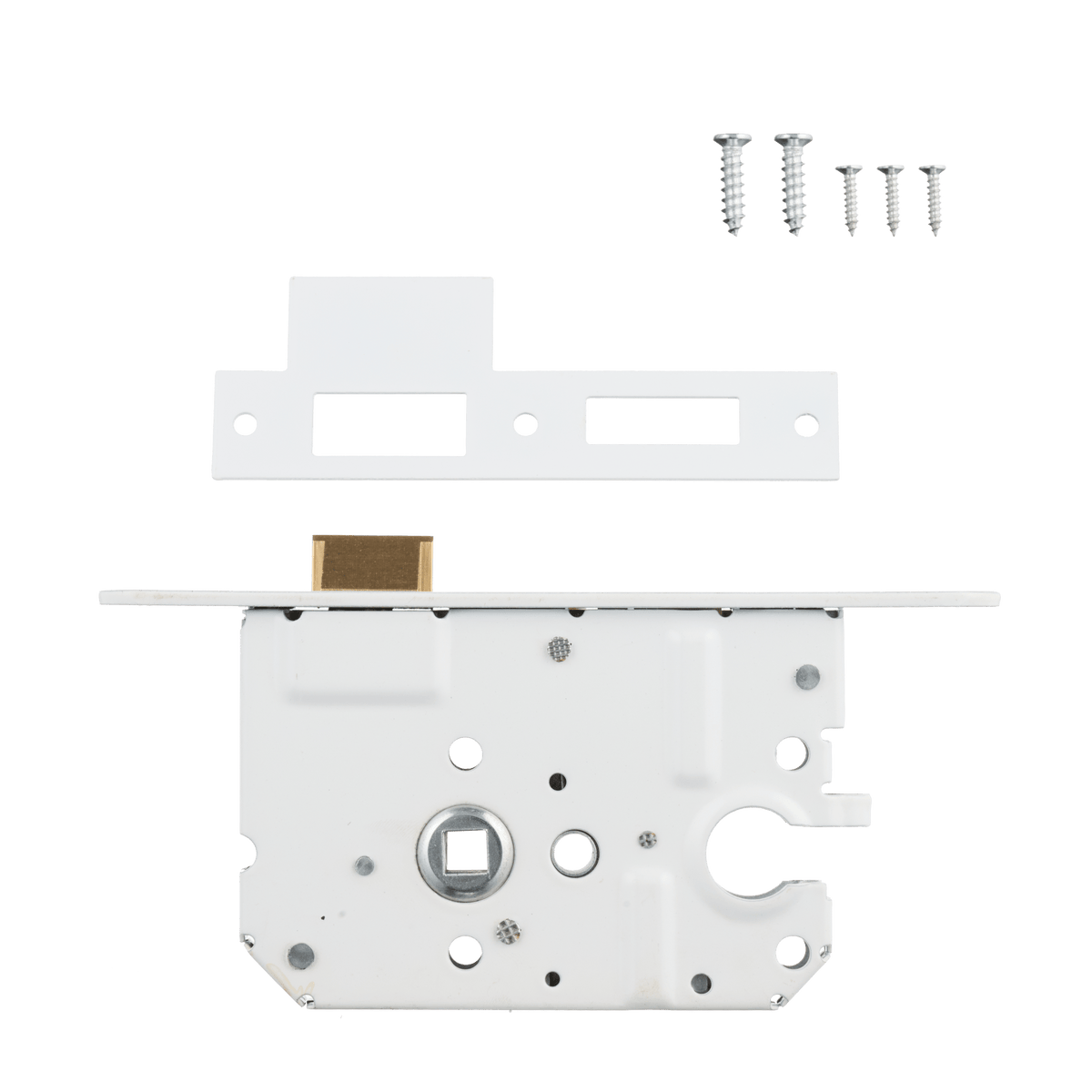 Cilinderinsteekslot wit PC 55 mm met bevestigingsmateriaal