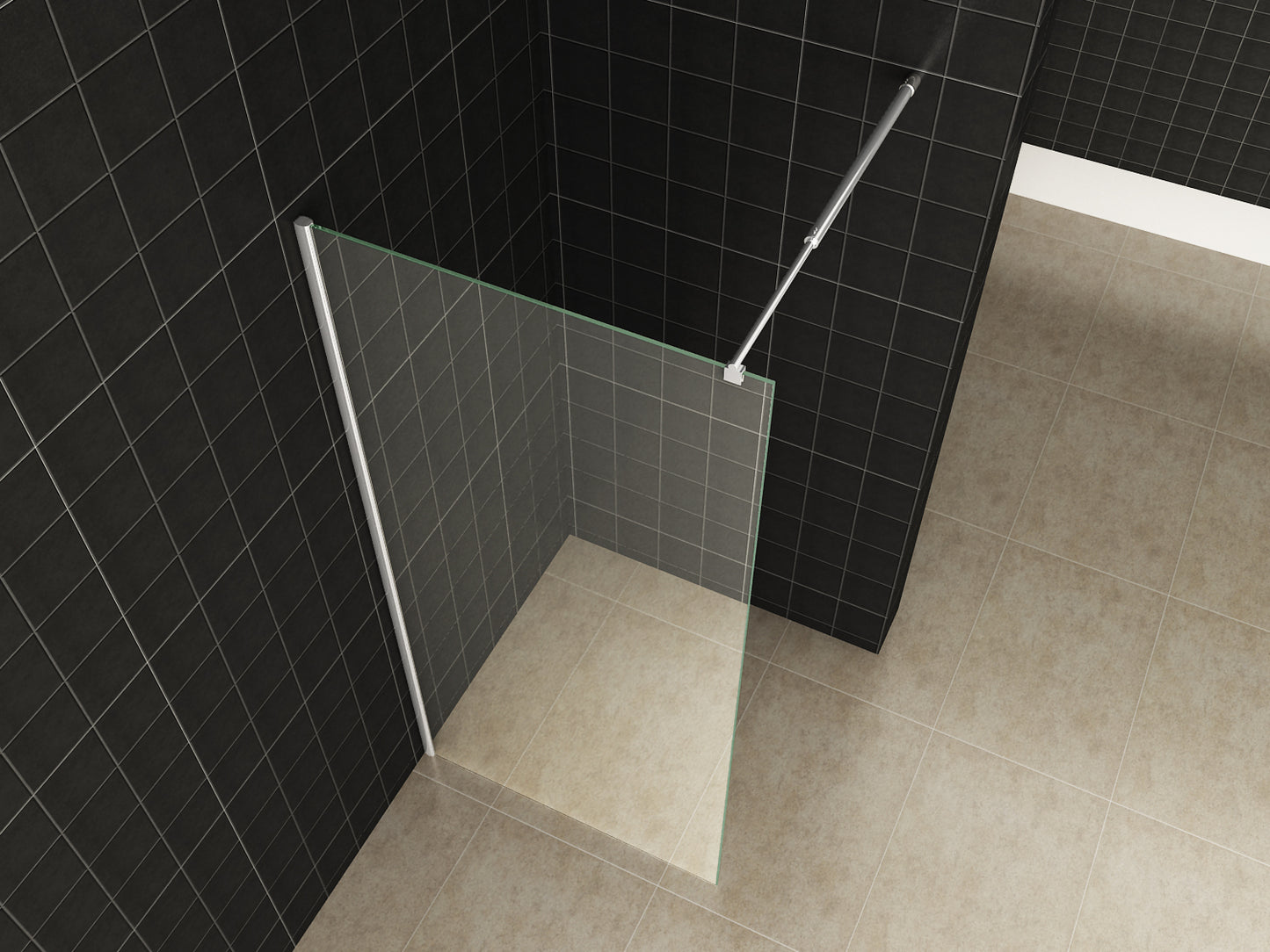 Wiesbaden Eco zijwand voor Eco nisdeur 1000x1950 6mm - WDtegels