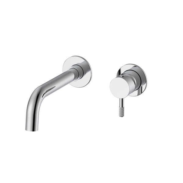 Stria Finish Set Wastafelmengkraan | Inbouw | Verfijnd Geribbelde Hendel | Chroom