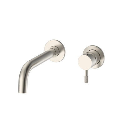 Stria Finish Set Wastafelmengkraan | Inbouw | Verfijnd Geribbelde Hendel | Geborsteld RVS - WDtegels