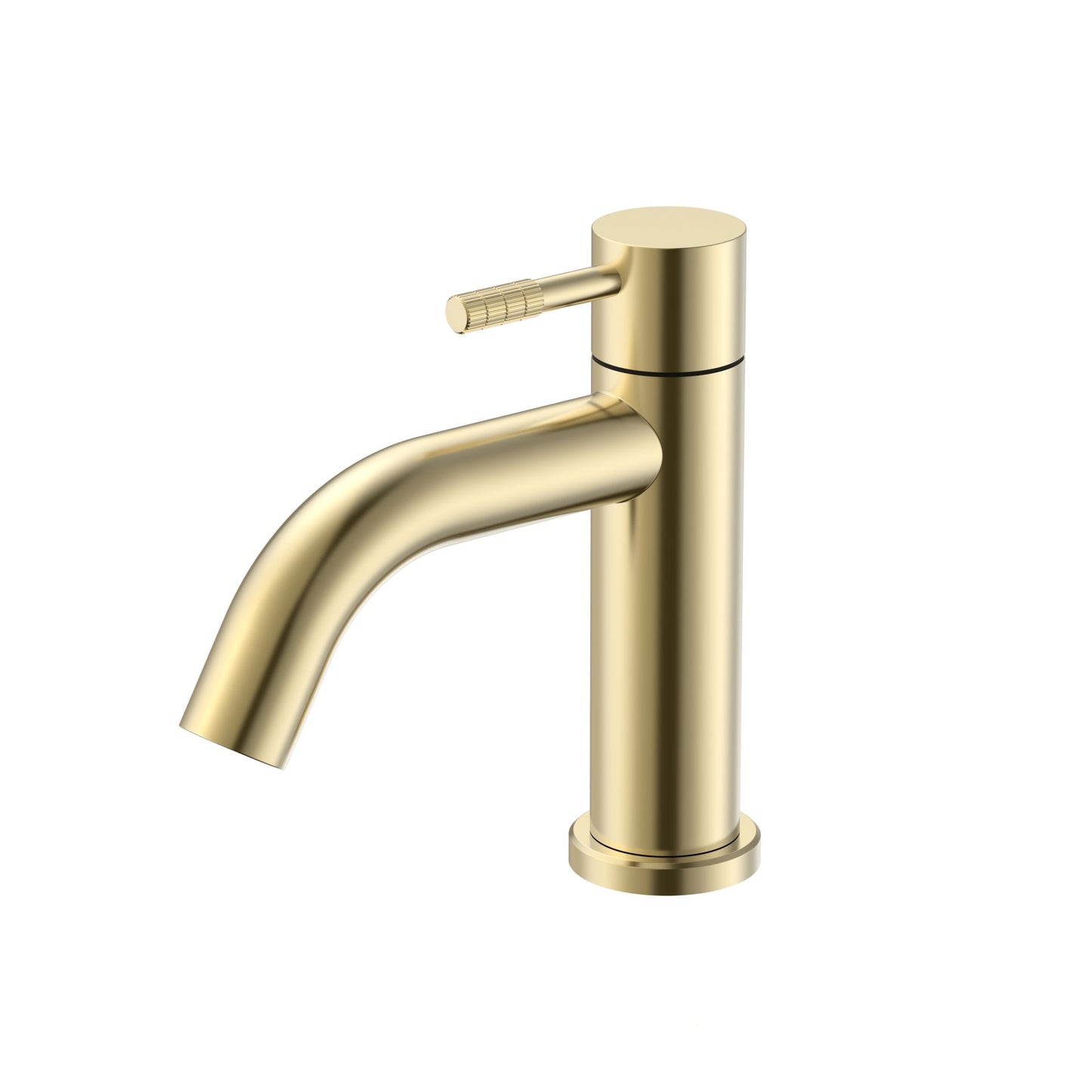 Stria Koudwaterkraan | Hendel met ribbelstructuur | Geborsteld Goud PVD - WDtegels