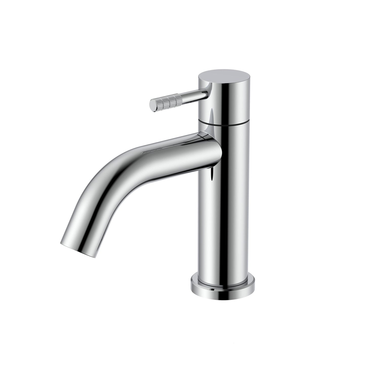 Stria Koudwaterkraan | Hendel met ribbelstructuur | Chroom - WDtegels