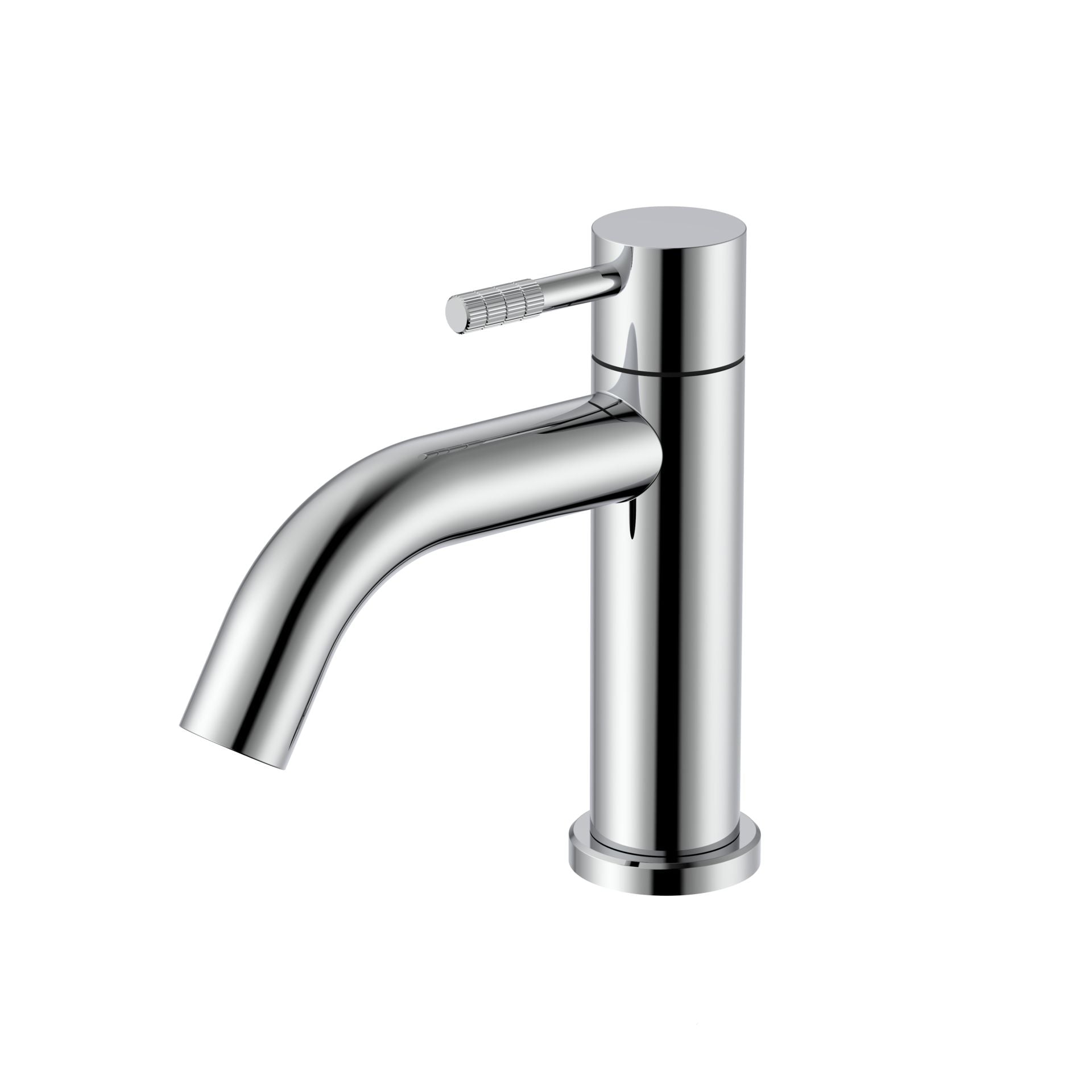Stria Koudwaterkraan | Hendel met ribbelstructuur | Chroom - WDtegels