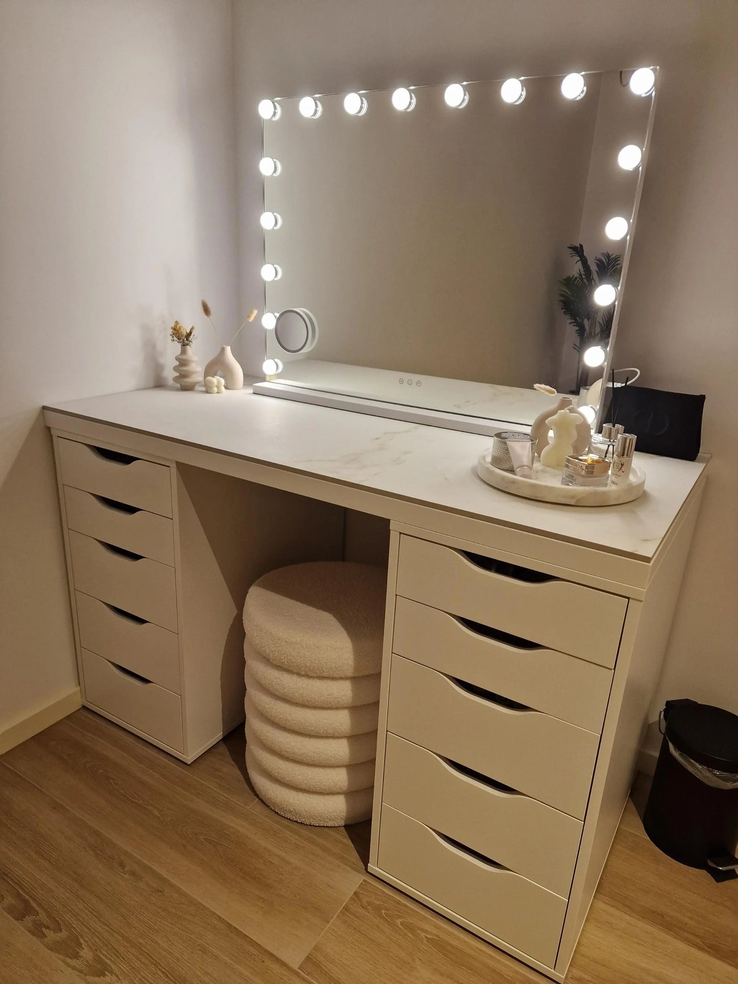 Hollywood Spiegel - 80x60cm - Wit - WDtegels
