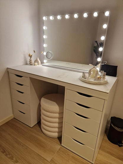 Hollywood Spiegel - 80x60cm - Wit - WDtegels