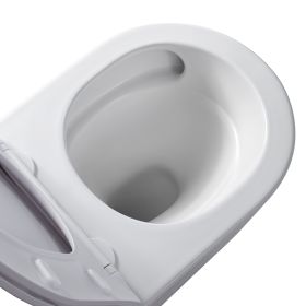 Aloni Pro Hangend Toilet | 36x32x49cm | Tornadospoeling | Randloos | met Zitting | Soft Close | Quick Release | Compact | Mat Wit - WDtegels