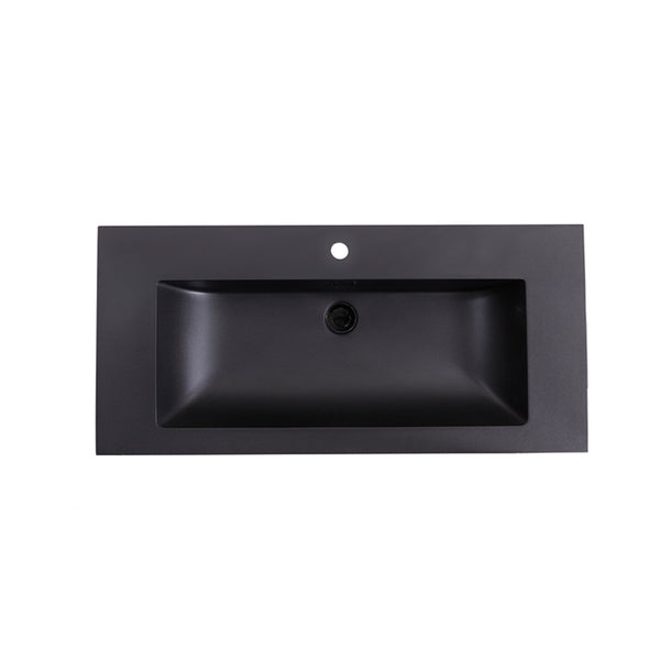 Lavabo Quartz Classic de 100 cm con 2 orificios para grifería