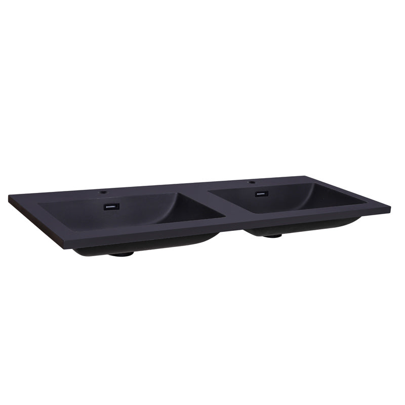Wastafel Quartz Classic 140 cm met 2 kraangaten - WDtegels
