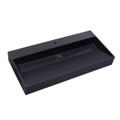 Wastafel Quartz Trend 100 cm 1 kraangat - WDtegels