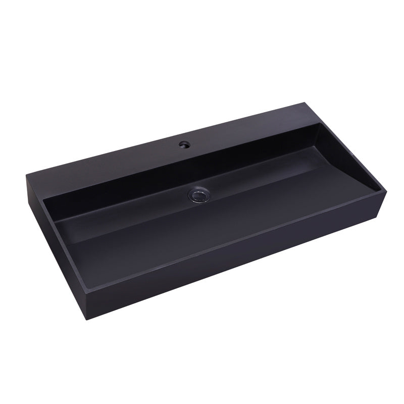 Wastafel Quartz Trend 100 cm 2 kraangaten - WDtegels