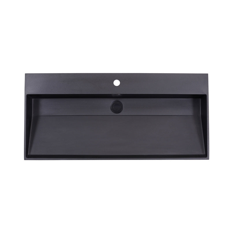 Wastafel Quartz Trend 100 cm zonder kraangat - WDtegels