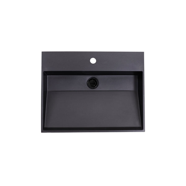 Lavabo Quartz Trend de 60 cm sin orificio para grifería