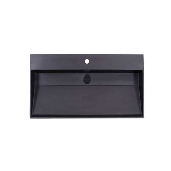 Lavabo Quartz Trend de 80 cm sin orificio para grifería