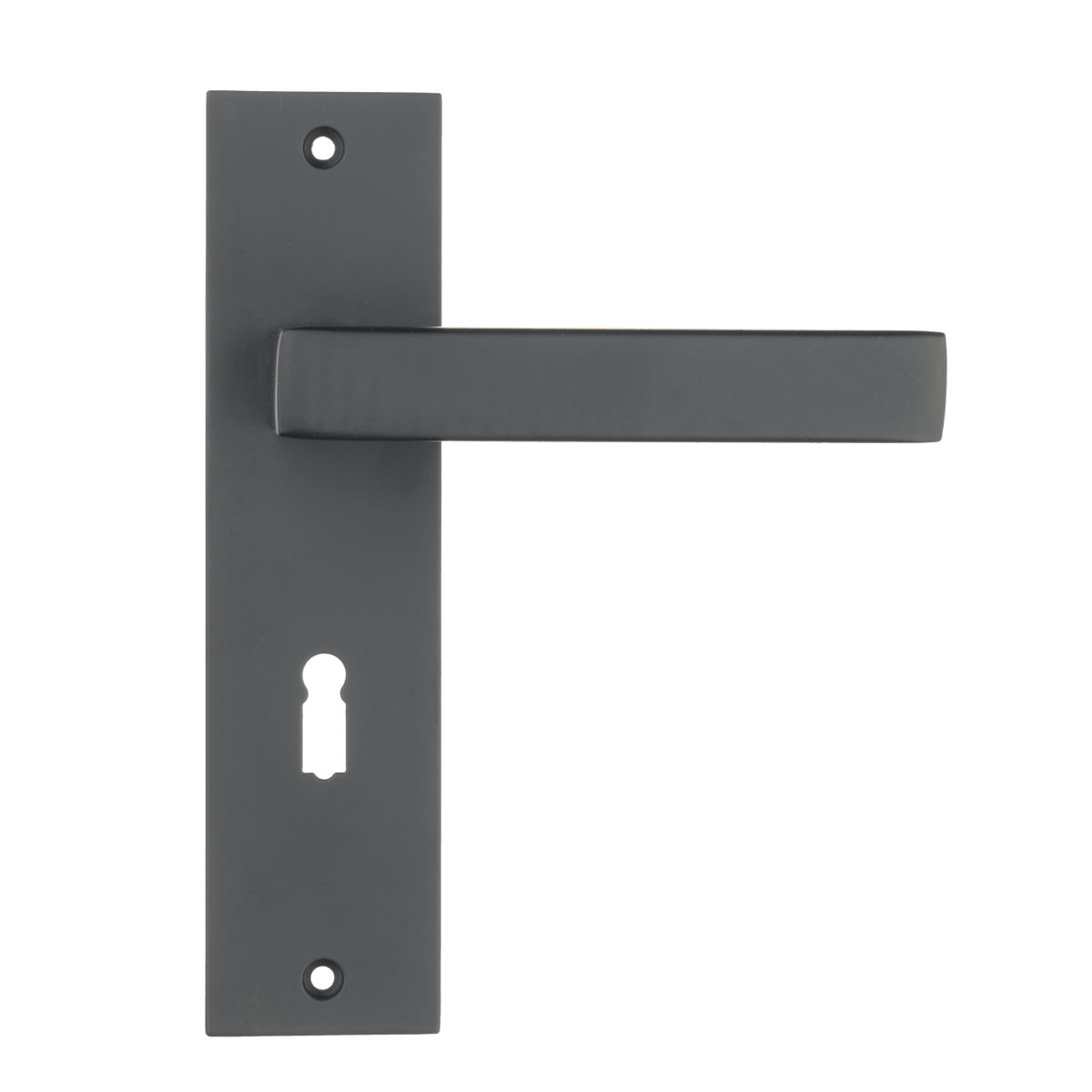 Deurklink Ravello in zwart met sleutelgat 56 mm