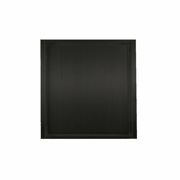 Inbouwnis douche | 30x30x7cm | RVS mat zwart