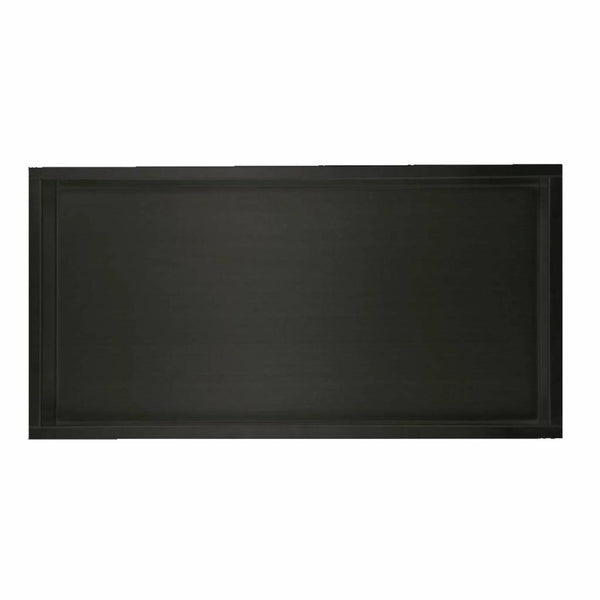 Inbouwnis douche | 30x60x7cm | RVS mat zwart