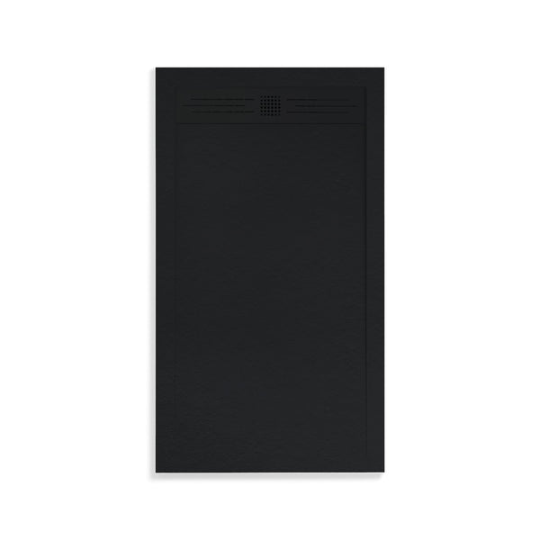 Aloni Elite Douchebak | 120x90x3cm | Composiet | Mat Zwart