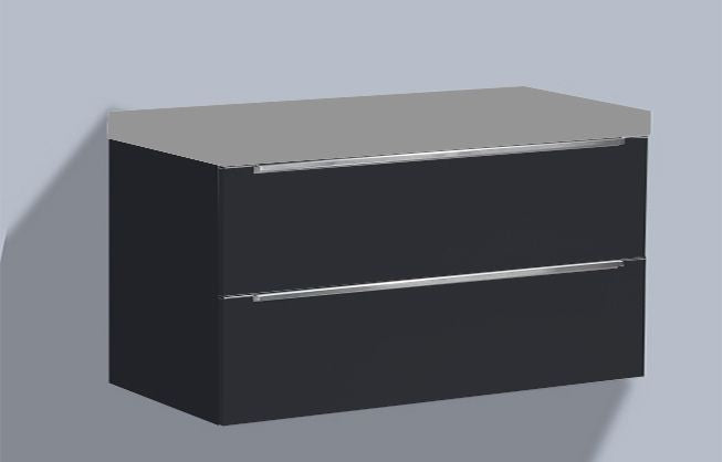 Onderkast Senza 100 Hoogglans Antraciet