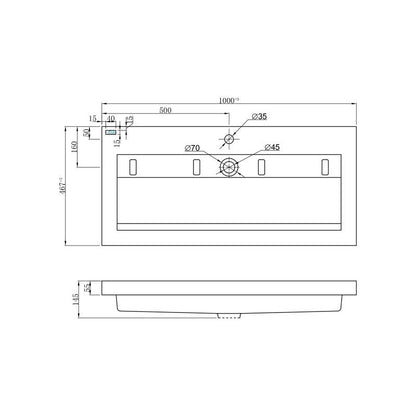 Badmeubel Senza 100 Hoogglans Wit