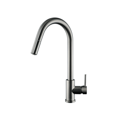 Uittrekbare keukenkraan Silana in gun metal