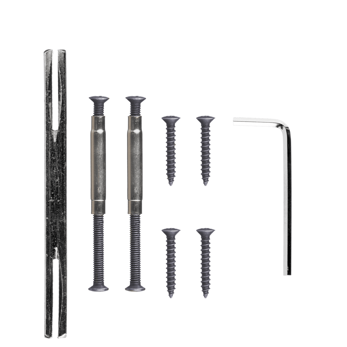 Bevestigingsmateriaal voor deurklink Torino in gun metal met sleutelgat 56 mm