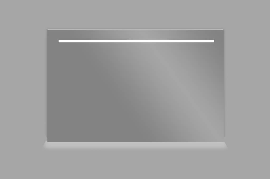 Aluminium spiegel met LED verlichting en onderverlichting 120 inclusief spiegelverwarming - WDtegels