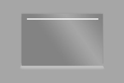 Aluminium spiegel met LED verlichting en onderverlichting 120 inclusief spiegelverwarming - WDtegels