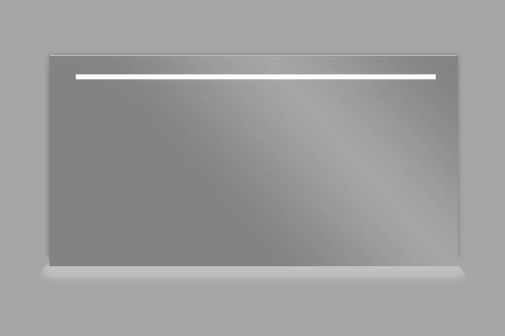 Aluminium spiegel met LED verlichting en onderverlichting 160 inclusief spiegelverwarming - WDtegels