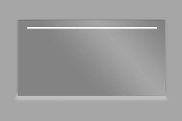 Espejo de aluminio de 160x70cm con iluminación LED e iluminación inferior, incluyendo calefacción de espejo