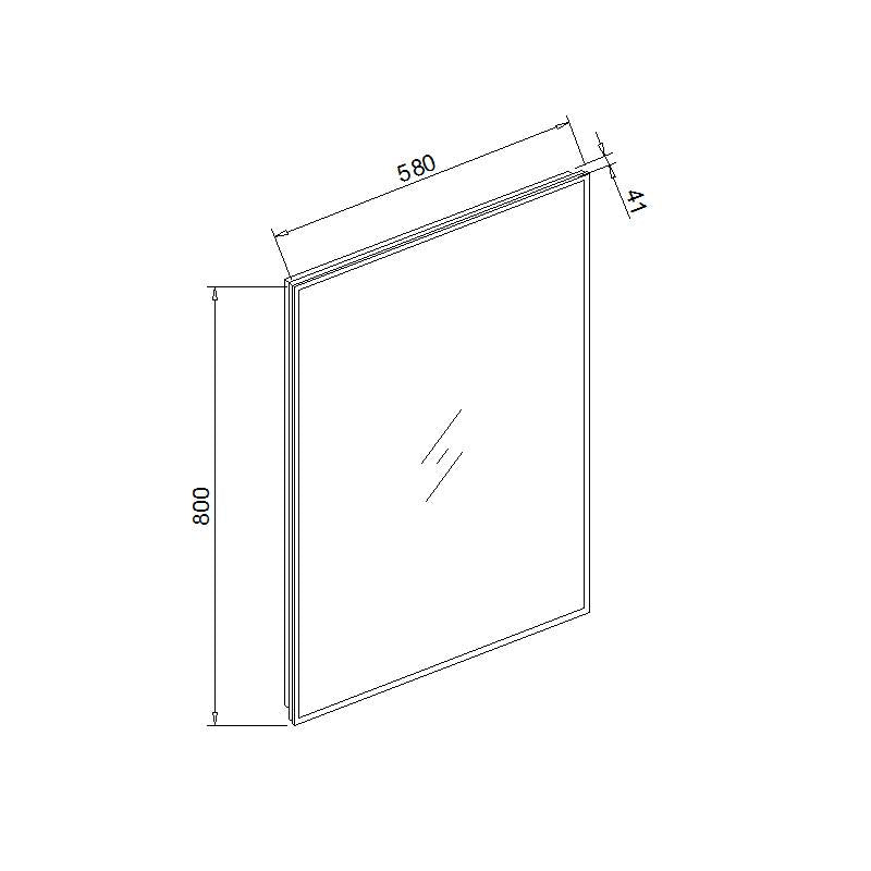 Aluminium spiegel LED Infinity 58 - WDtegels