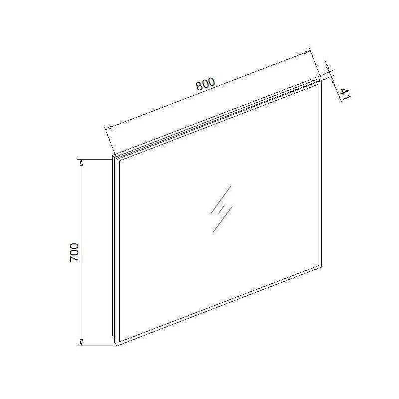 Aluminium spiegel LED Infinity 80 - WDtegels