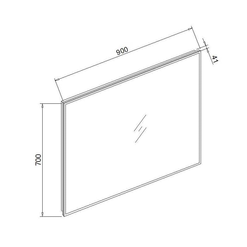 Aluminium spiegel LED Infinity 90 - WDtegels