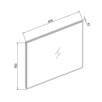 Aluminium spiegel LED Infinity 90 - WDtegels